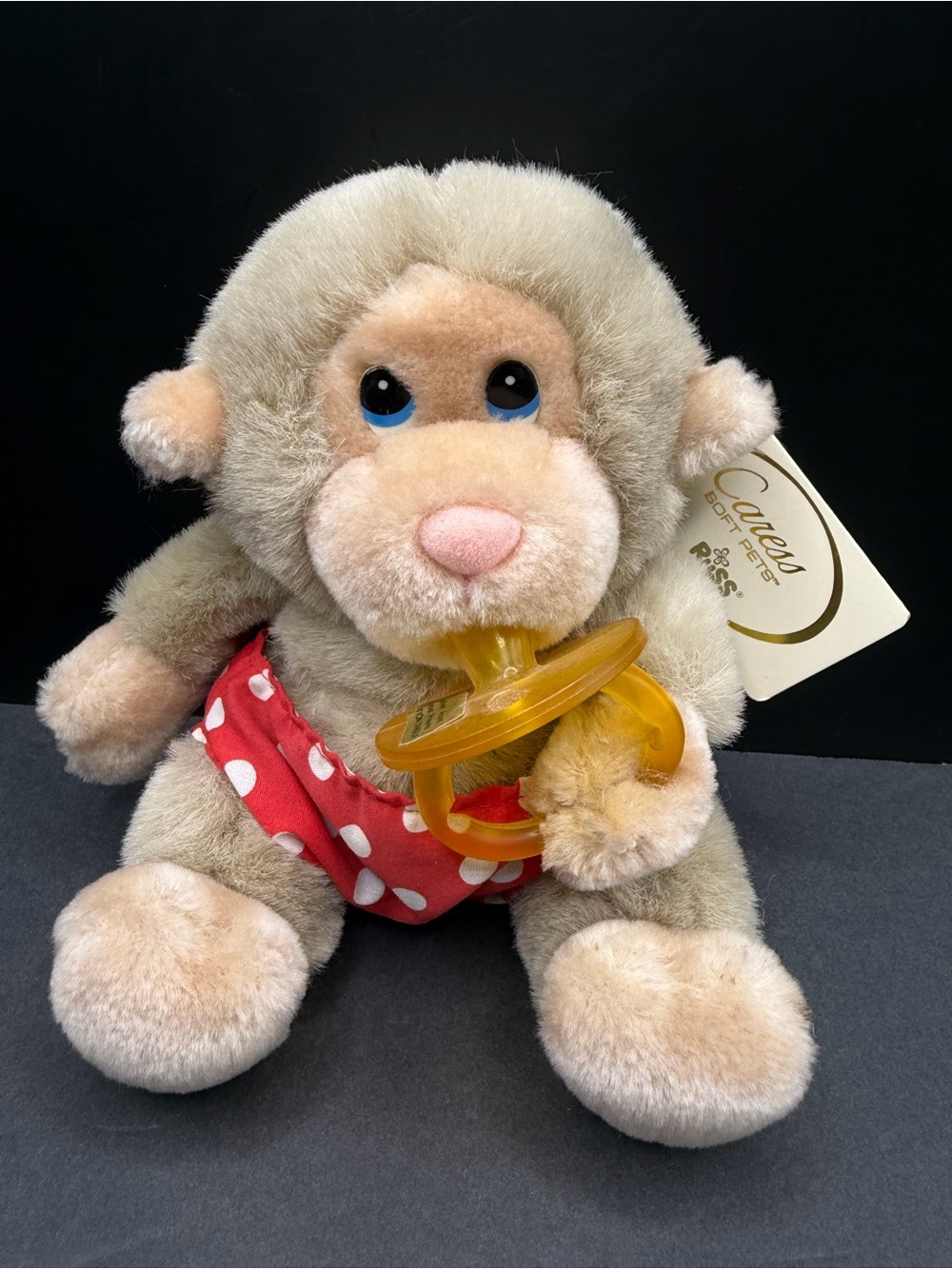 Russ-Berry Caress Cuties Soft Plush, Baby Chee Chee 1980’s, Still has tags